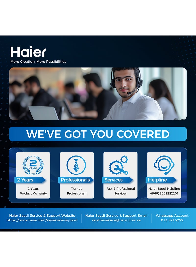Haier - 55 Inch 4K UHD Smart Google TV | Dolby Audio | HDR 10 | Gaming MEMC Processor | 2+32GB RAM/ROM | Variable Refresh Rate | Auto Low Latency Mode | Premium Bezel-less Design - 55H5F Black H5F black - Image 1