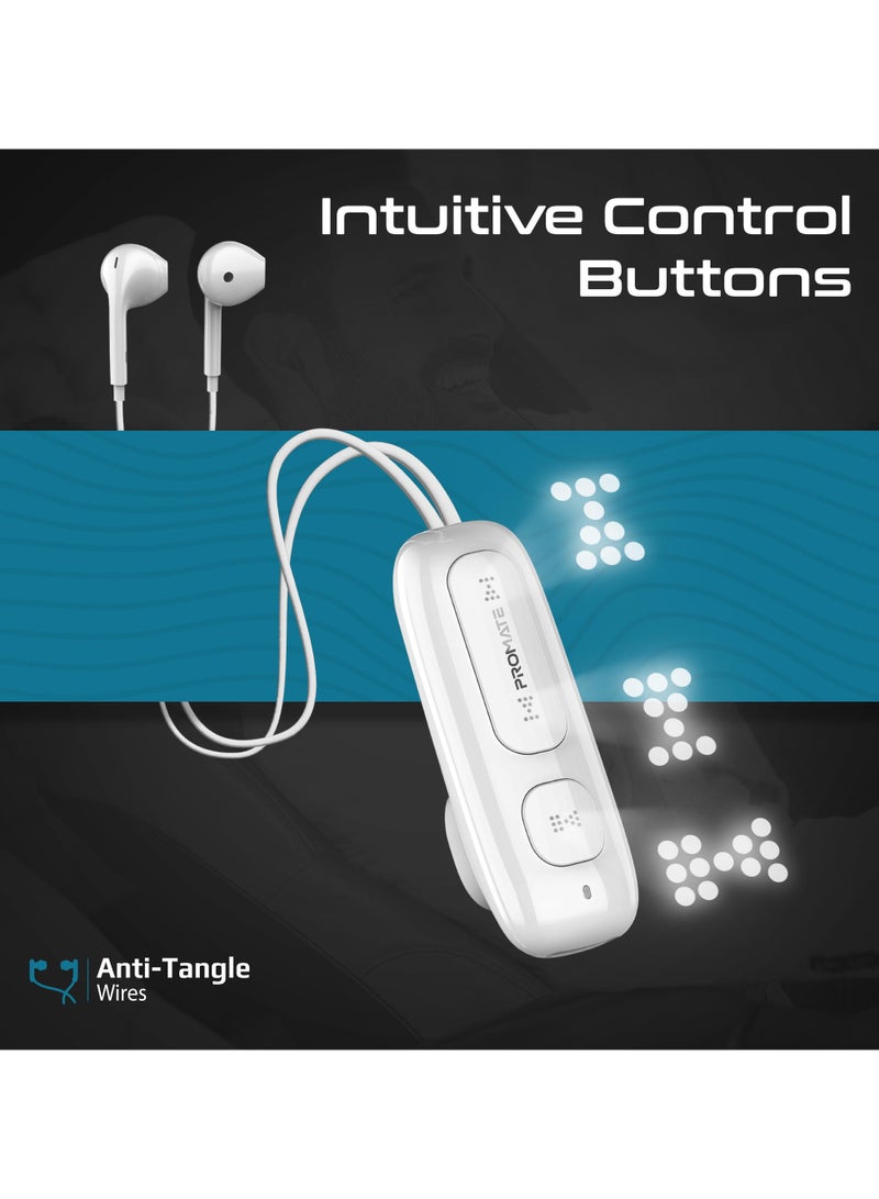 High-Definition Wireless Clip-On Earphones With Ergonomic In-Ear Design, Advanced Bluetooth V5.3 Technology, Magnetic Clip, 12-Hour Playtime, Brilliant Sound Quality, Intuitive Controls, Universal Compatibility – Latch White