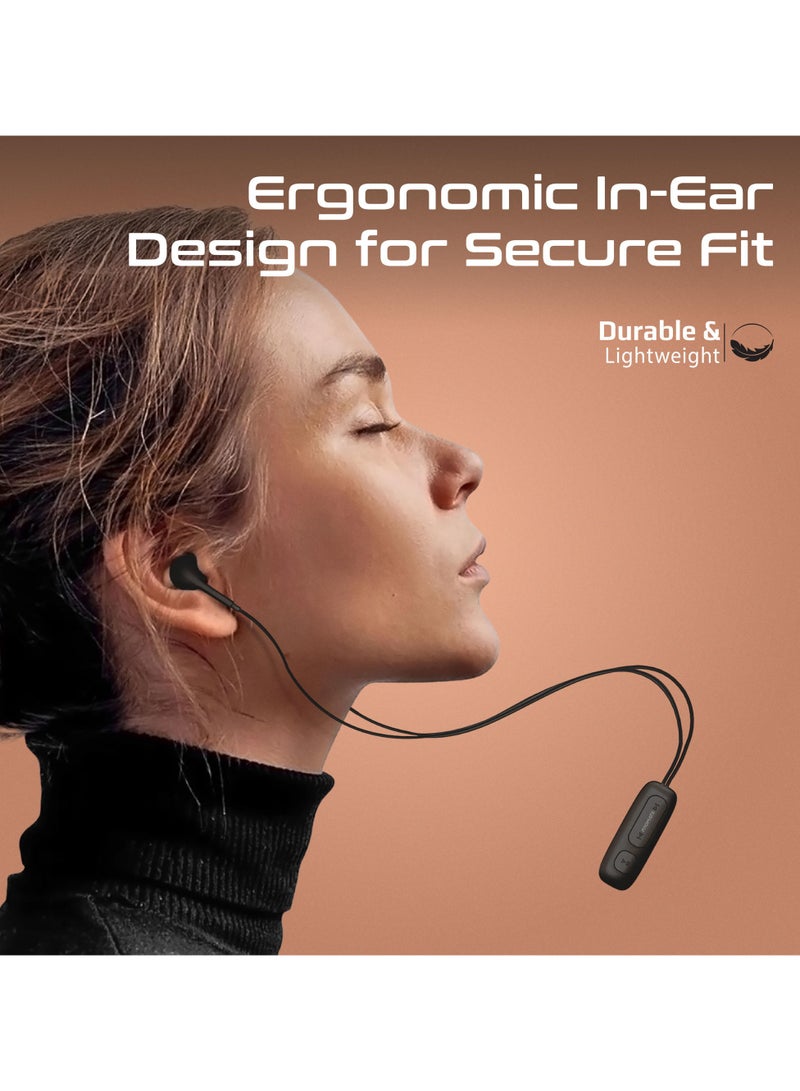 بروميت High-Definition Wireless Clip-On Earphones With Ergonomic In-Ear Design, Advanced Bluetooth V5.3 Technology, Magnetic Clip, 12-Hour Playtime, Brilliant Sound Quality, Intuitive Controls, Universal Compatibility – Latch Black  - Image 1