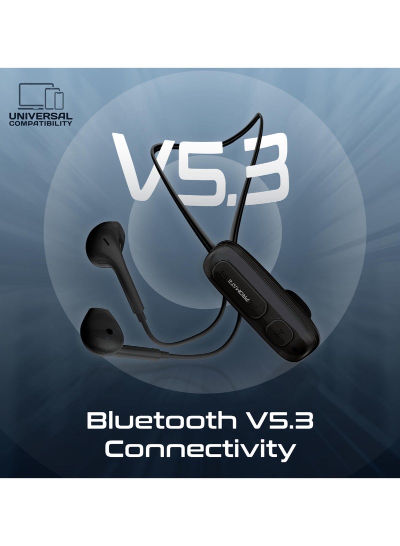 بروميت High-Definition Wireless Clip-On Earphones With Ergonomic In-Ear Design, Advanced Bluetooth V5.3 Technology, Magnetic Clip, 12-Hour Playtime, Brilliant Sound Quality, Intuitive Controls, Universal Compatibility – Latch Black  - Image 4
