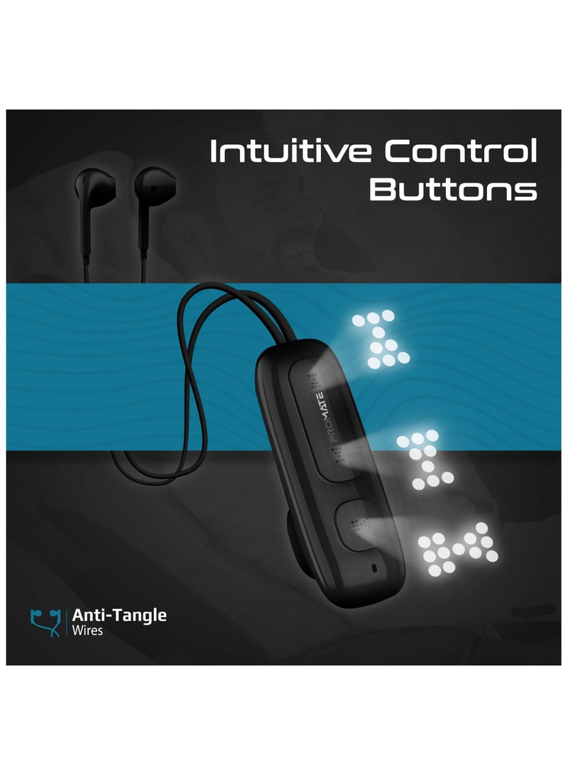 بروميت High-Definition Wireless Clip-On Earphones With Ergonomic In-Ear Design, Advanced Bluetooth V5.3 Technology, Magnetic Clip, 12-Hour Playtime, Brilliant Sound Quality, Intuitive Controls, Universal Compatibility – Latch Black  - Image 5