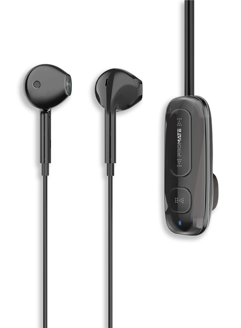 بروميت High-Definition Wireless Clip-On Earphones With Ergonomic In-Ear Design, Advanced Bluetooth V5.3 Technology, Magnetic Clip, 12-Hour Playtime, Brilliant Sound Quality, Intuitive Controls, Universal Compatibility – Latch Black  - Image 2