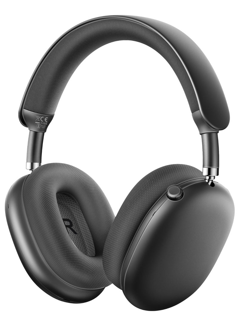 High-Fidelity Over-Ear Wireless Headphones  with Dynamic Head Tracking, Advanced Hybrid Active Noise Cancellation, Immersive 360° Spatial Audio, Crystal-Clear Calls, 40-Hour Battery Life, Serene - Black