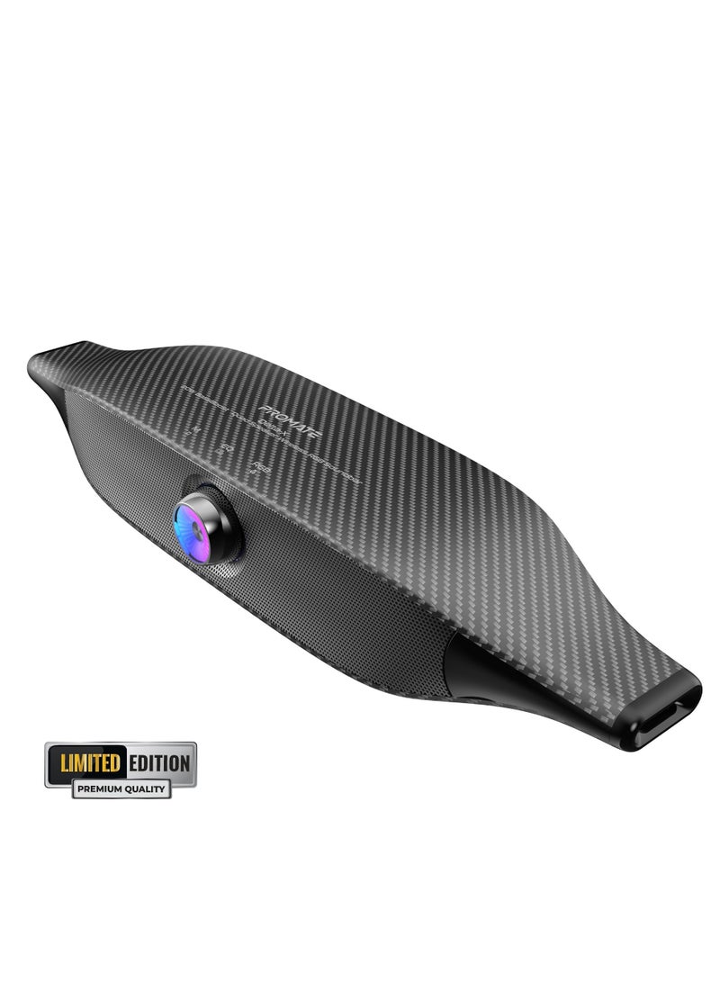 PROMATE Bluetooth Speaker with 20W HD Stereo Sound, Dual Bass and Treble Drivers, 3 EQ Modes, True Wireless Connection, 12 RGB Modes, 6400mAh Battery, USB Flash Support - Black Titanium  - Image 2
