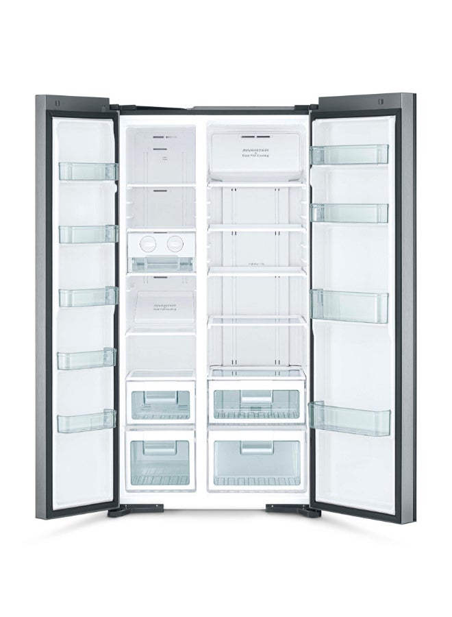 HITACHI Refrigerator Side by Side 13 Cuft Freezer 8 Cuft R-S800PS0 GS Silver - Image 4