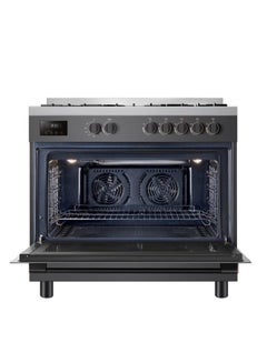 Toshiba Professional Gas Cooker 90x60 5 SABAF RQ1-90MG5GE(GR)-SA Stainless Steel Top & Morandi Gray body  - Image 2