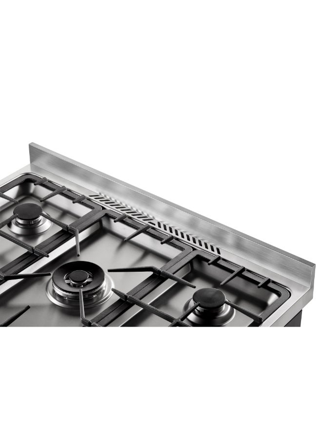 توشيبا Professional Gas Cooker 90x60 5 SABAF RQ1-90MG5GE(GR)-SA Stainless Steel Top & Morandi Gray body  - Image 4