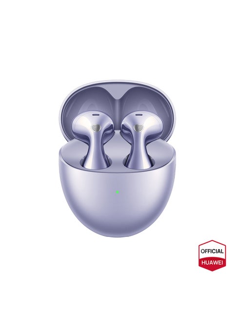 FreeBuds 6 Wireless Bluetooth Earbuds, Dual-driver True Sound, Stable & Clear Calls, Comfortablt Ear-fitting Wearing, Open-fit ANC, iOS and Android Purple