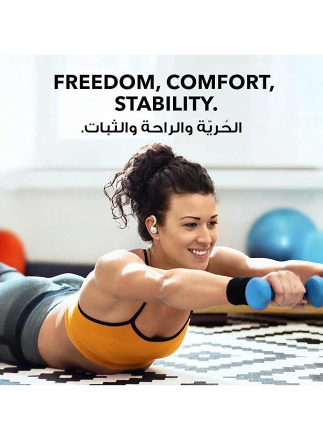 Soundcore Sport X20 by Anker, True-Wireless Workout Earbuds, Rotatable and Extendable Ear Hooks, Noise Cancelling, Deep Bass, IP68 Waterproof, Sweatproof, Dustproof, 48H Play, Sport Earbuds White  - Image 3