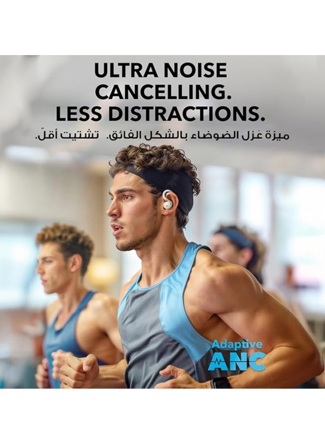Soundcore Sport X20 by Anker, True-Wireless Workout Earbuds, Rotatable and Extendable Ear Hooks, Noise Cancelling, Deep Bass, IP68 Waterproof, Sweatproof, Dustproof, 48H Play, Sport Earbuds White  - Image 4