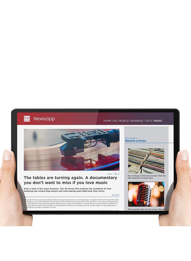 Lenovo Renewed - 10.3-Inch M10 Tablet 32GB Platinum Grey 4G LTE Wi-Fi - International Version  - Image 2