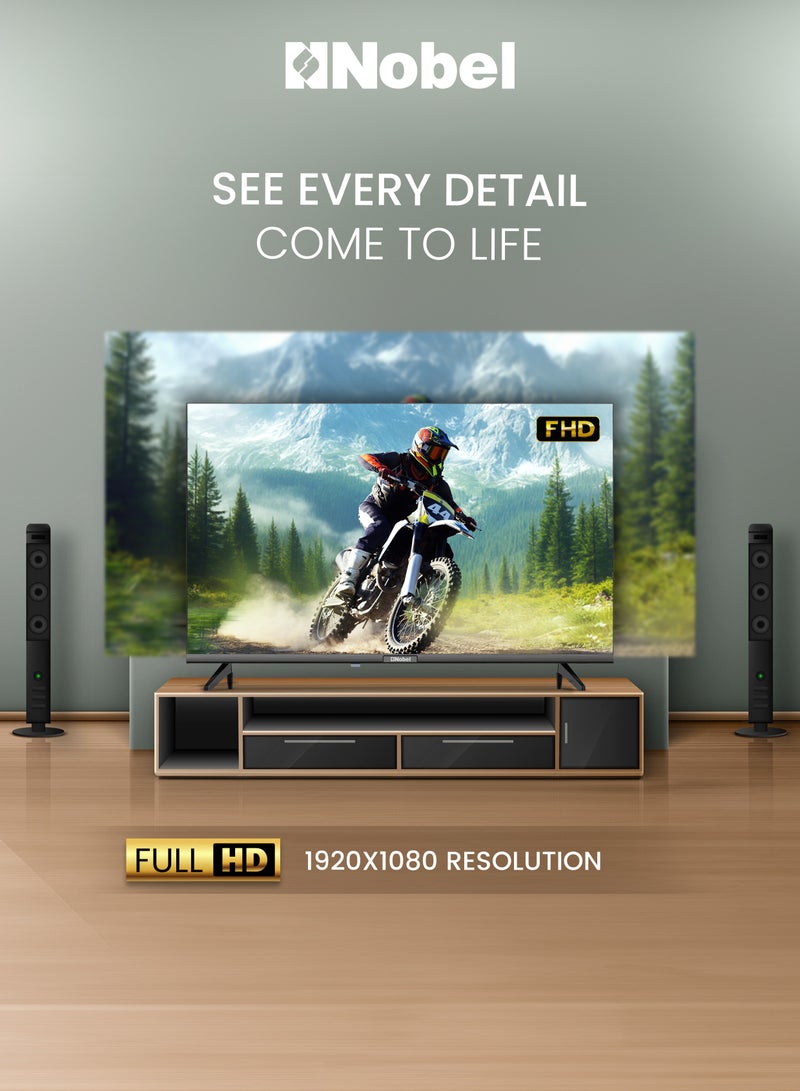 Nobel 43 Inch Smart TV Full HD – Powered by VIDAA OS, Netflix & YouTube Certified - Diamond Series NTV43VIDS BLACK  - Image 3
