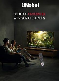 Nobel 2K FHD Smart TV – DVB-T2/S2, Netflix/YouTube/Prime Video Certified, 220 cd/m² Brightness, 75W Power, VIDAA OS, Multi-Port Connectivity, Slim & Lightweight Design NTV43VIDS BLACK  - Image 2