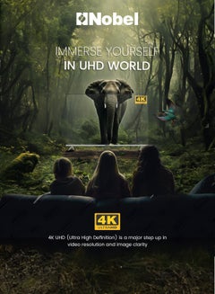 Nobel 4K UHD Smart TV – DVB-T2/S2, 260 cd/m² Brightness, 3840x2160 Resolution, 130W Power, 100-240V~, Ultra HD Clarity for Immersive Home Entertainment UHD55VIDS BLACK  - Image 5