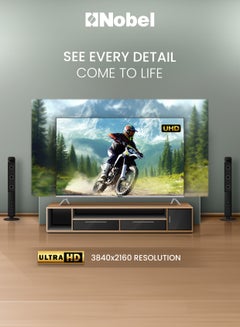 Nobel 4K UHD Smart TV – DVB-T2/S2, 260 cd/m² Brightness, 3840x2160 Resolution, 130W Power, 100-240V~, Ultra HD Clarity for Immersive Home Entertainment UHD55VIDS BLACK  - Image 4