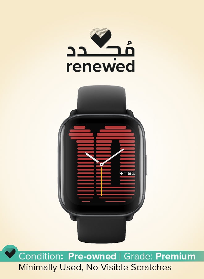 Amazfit Renewed - Active Smart Watch With Ai Fitness Exercise Coach Black  - Image 1