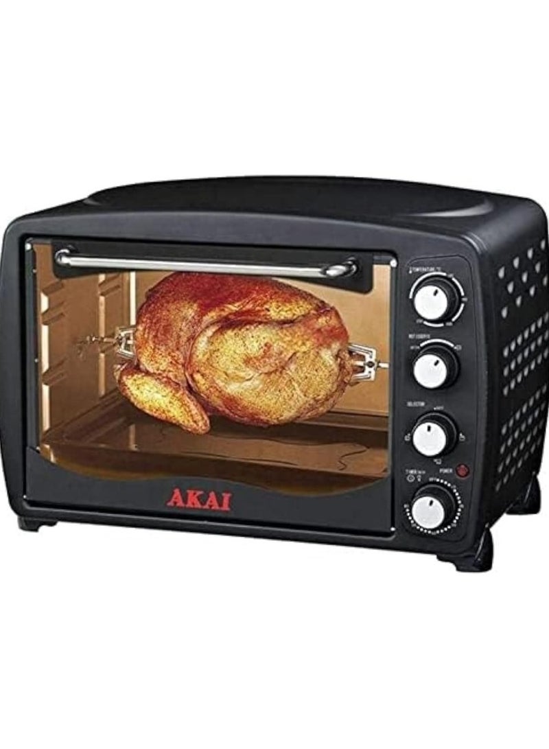 أكاي Electric Oven With Grill And Fan 55 L 2200 W ak-55l black 