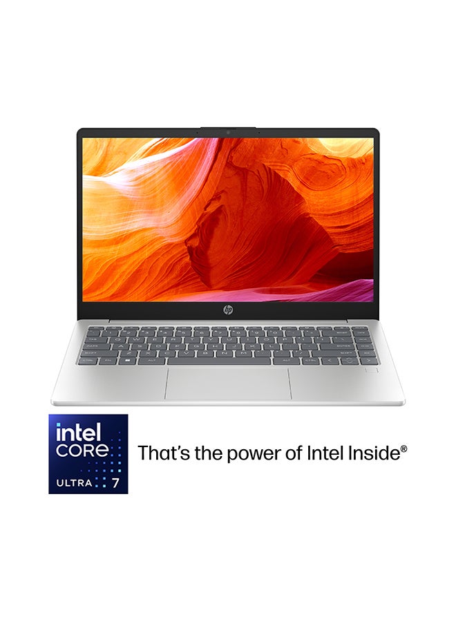 HP 14-EP1003NE B13Y4EA Laptop With 14-Inch Full HD Display,Intel® Core™ Ultra 7-155H Processor/16GB RAM/1TB SSD/Intel® Arc™ Graphics /Windows 11 Home English/Arabic Natural Silver  - Image 1