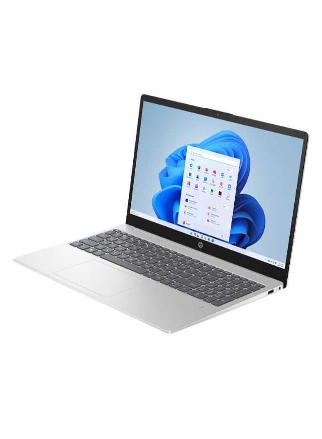 HP - 15-fd0109ne Laptop With 15.6-Inch Full HD Display, Intel Core i7-1255u Processor/16GB RAM/512GB SSD/Intel Iris Xe Graphics/Windows 11 Home English/Arabic Natural Silver - Image 1