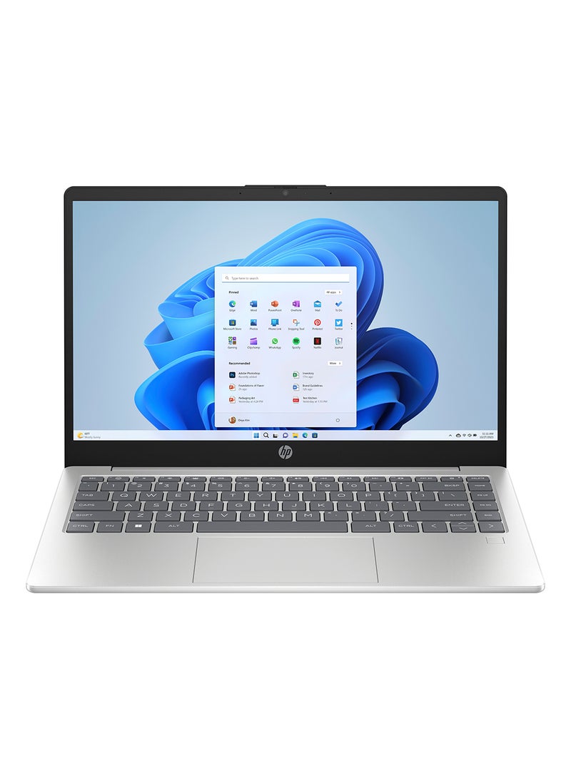 HP 14-ep0034ne AN1P8EA Laptop With 14-Inch Full HD Display, Intel Core i5-1235u Processor/16GB RAM/1TB SSD/Intel Iris Xe Graphics/Windows 11 Home English/Arabic Natural Silver  - Image 1