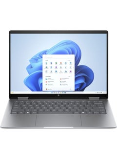 إتش بي Envy x360 Laptop With 14-Inch 2.8K Display, AMD Ryzen 5-8640HS Processor/16GB RAM/512GB SSD/AMD Radeon Graphics/Windows 11 Home English/Arabic Meteor Silver  - Image 1
