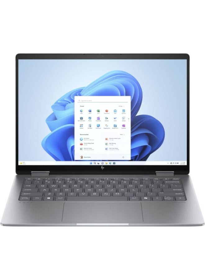HP Envy x360 Laptop With 14-Inch 2.8K Display, AMD Ryzen 5-8640HS Processor/16GB RAM/512GB SSD/AMD Radeon Graphics/Windows 11 Home English/Arabic Meteor Silver  - Image 1