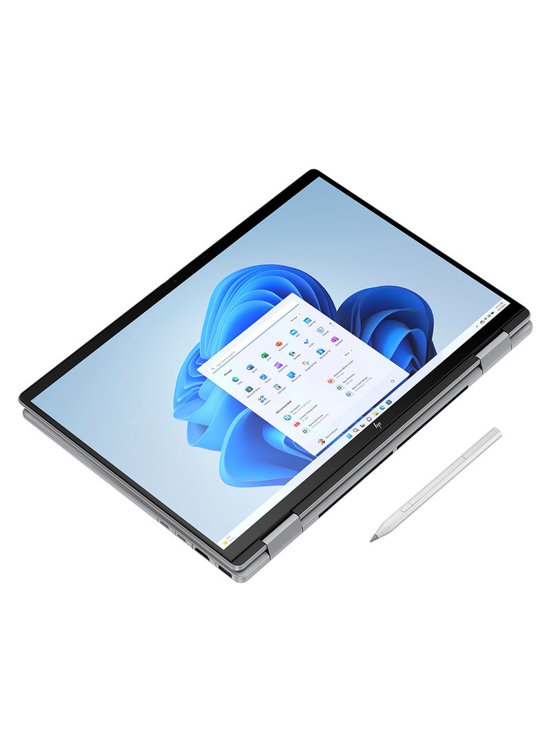 HP Envy x360 A0PV6EA Laptop With 14-Inch 2.8K Display, AMD Ryzen 5-8640HS Processor/16GB RAM/512GB SSD/AMD Radeon Graphics/Windows 11 Home English/Arabic Meteor Silver  - Image 4
