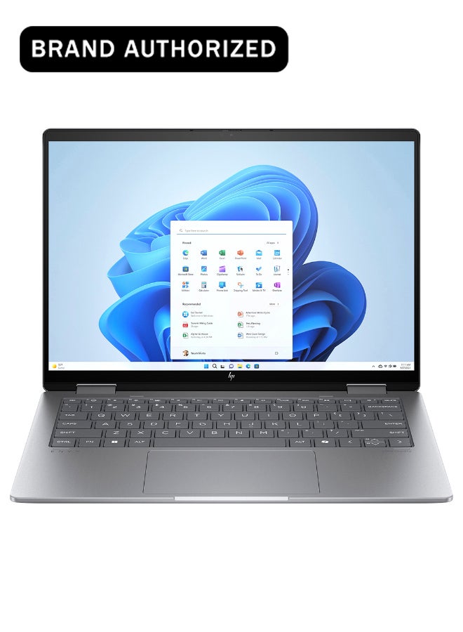 HP Envy x360 A0PV6EA Laptop With 14-Inch 2.8K Display, AMD Ryzen 5-8640HS Processor/16GB RAM/512GB SSD/AMD Radeon Graphics/Windows 11 Home English/Arabic Meteor Silver - Image 1