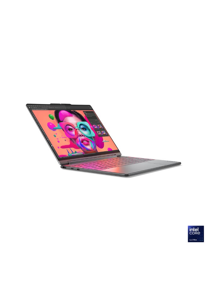 Lenovo Yoga 9i 2-in-1 Laptop With 14 Inch 2.8K WQXGA+ (2880x1800) OLED Display,Intel Core Ultra 7 258V Processor/32GB RAM DDR5/1TB SSD/Intel Arc Graphics/Windows 11 Home/ English/Arabic Luna Grey  - Image 2