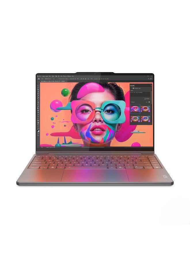 Lenovo Yoga 9i 2-in-1 Aura Edition Laptop With 14 Inch 2.8K WQXGA+ (2880x1800) OLED Display,Intel Core Ultra 7 258V Processor/32GB RAM DDR5/1TB SSD/Intel Arc Graphics/Windows 11 Home+Lenovo® USB-C® 4-in-1 Hub Gen 2 + Lenovo YOGA True Wireless Stereo Earbuds + Yoga Slim Mouse + Lenovo YOGA 14-inch Sleeve (Luna Grey)+ Lenovo Yoga Pen English/Arabic Luna Grey - Image 1
