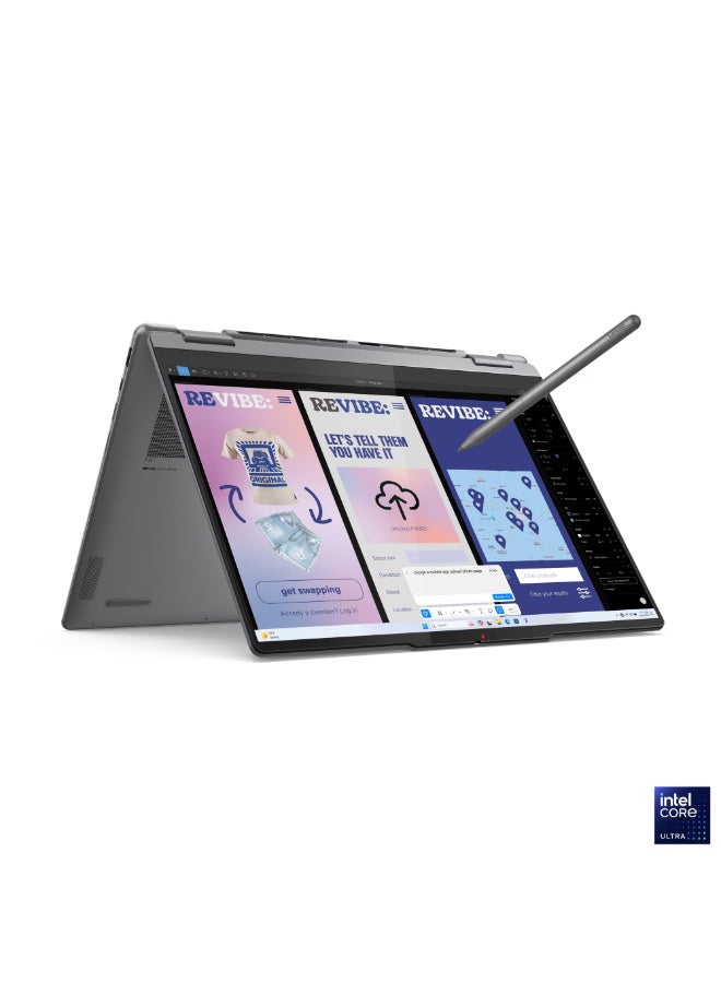 Lenovo Yoga 7 2-in-1 Laptop With 14 Inch WUXGA (1920x1200) OLED Display,Intel Core Ultra 7 256V Processor/16GB RAM DDR5/1TB SSD/Intel Arc Graphics/Windows 11 Home/ English/Arabic Luna Grey  - Image 1