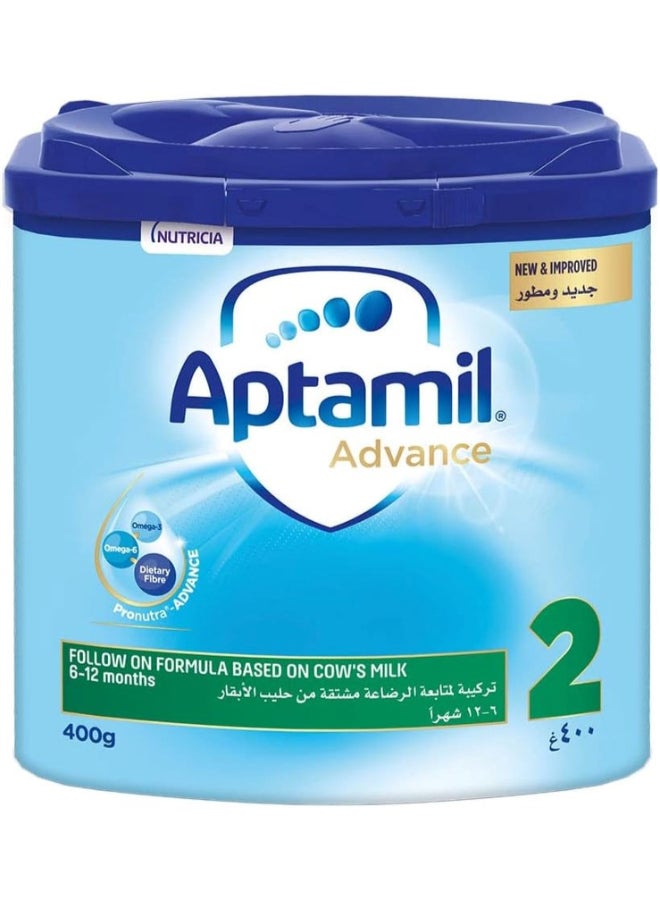 Aptamil Advance Follow On Formula Stage 2 Unflavoured 400grams Single  - Image 1