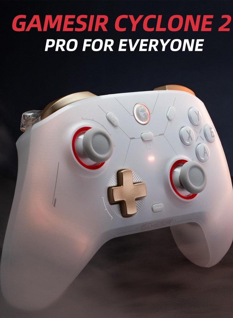 GameSir Cyclone 2 Multiplatform Wireless Controller- TMR Electromagnetic Joysticks&Hall Effect Switch triggers,6-axis Gyro Gaming Controller for Switch/PC/iOS/Android/Steam  - Image 3