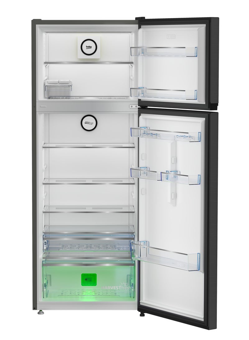 بيكو Beko No Frost Refrigerator, 408 Liters , 2 Doors , Digital Screen , Inverter , Dark Stainless, RDNG551M20TXBR 140 W RDNG551M20TXBR Dark Stainless Steel  - Image 4