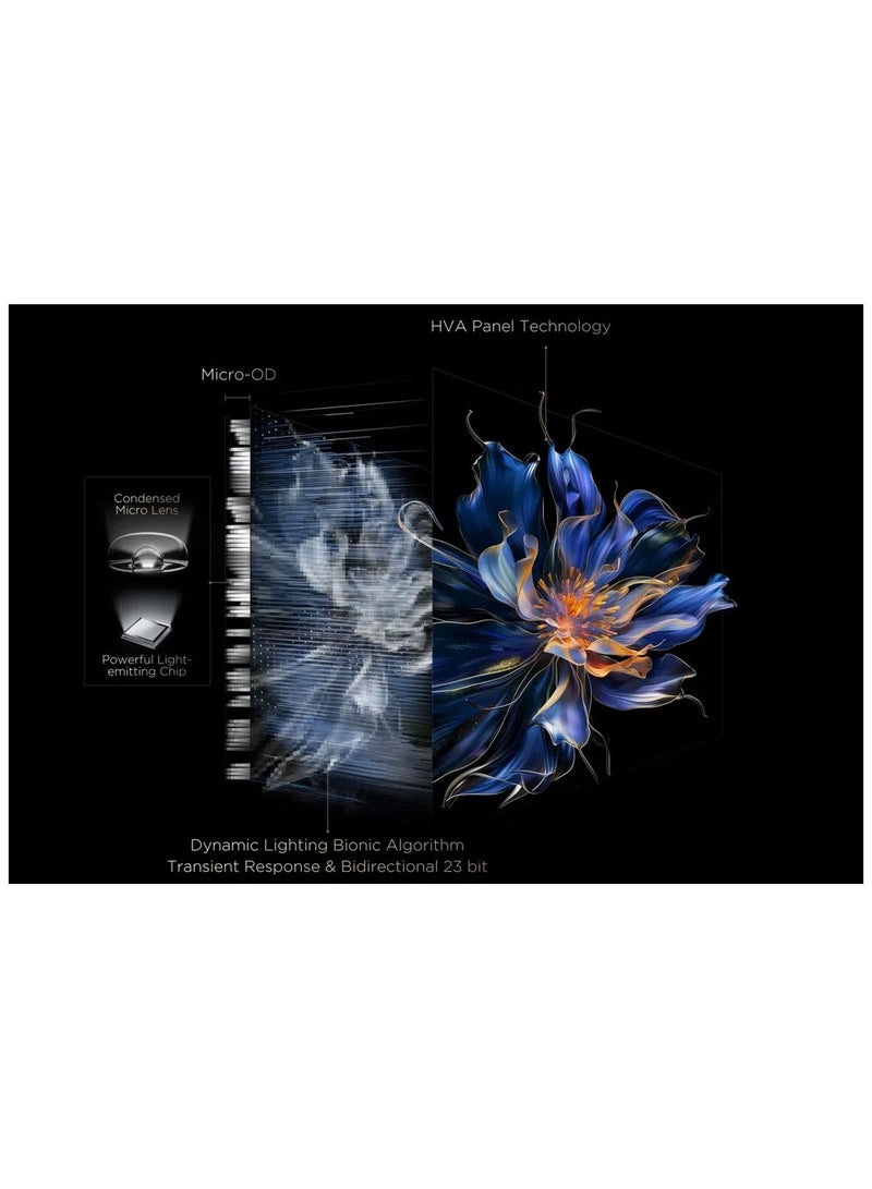 TCL 55 Inch QLED-MiniLED TV Smart Google TV, 4K Resolution, Dolby Vision Atmos, 144Hz, ONKYO 2.1 Hi-Fi System, Dolby Vision HDR, Ultra Slim Design – 55C6K (2025 Model) 55C6K Black - Image 4