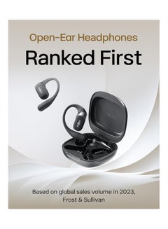 SHOKZ OpenFit 2 Open-Ear Headphones, True Wireless Bluetooth Earphones with Microphone, Earhook Earbuds with 48 Hours of Playtime, USB-C Fast Charging, IP55 Water-Resistant, with Carrying bag black  - Image 2