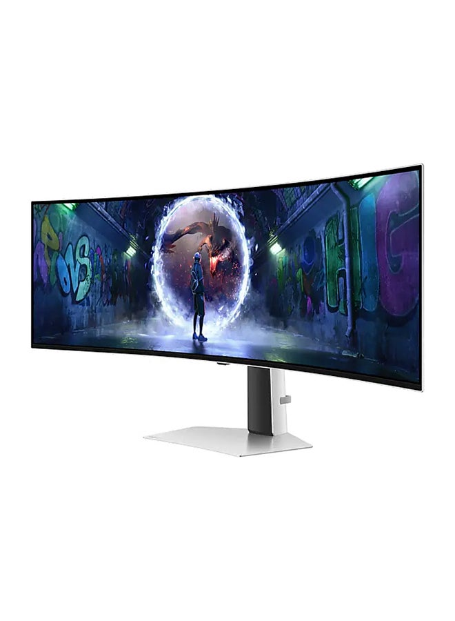 Samsung Odyssey OLED G9 G93SD 49" Curved Gaming Monitor, Dual QHD (5120x1440), 240Hz, 0.03ms, QD-OLED Panel, 1800R Curvature, G-Sync & FreeSync Premium Pro, DisplayHDR True Black 400, Anti-Glare, Smart TV Hub, HDMI 2.1 & DP 1.4, USB Hub, Built-in Speakers, Height Adjustable Stand | LS49DG932SMXUE Silver  - Image 4