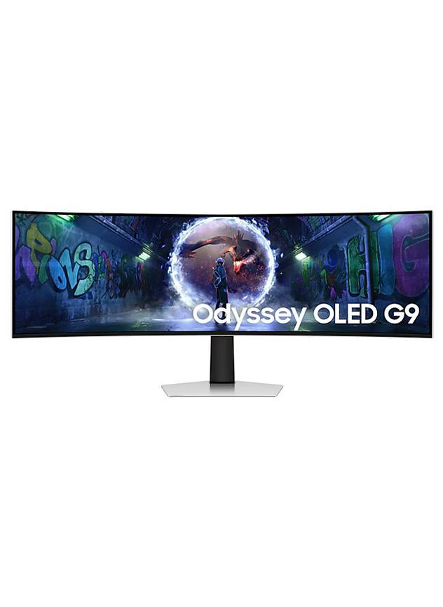 Samsung Odyssey OLED G9 G93SD 49" Curved Gaming Monitor, Dual QHD (5120x1440), 240Hz, 0.03ms, QD-OLED Panel, 1800R Curvature, G-Sync & FreeSync Premium Pro, DisplayHDR True Black 400, Anti-Glare, Smart TV Hub, HDMI 2.1 & DP 1.4, USB Hub, Built-in Speakers, Height Adjustable Stand | LS49DG932SMXUE Silver - Image 1