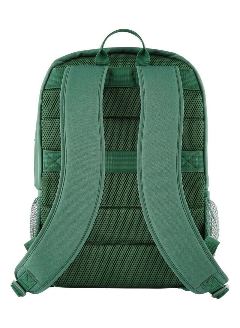 HP Campus Green Backpack, 15.6" Padded Floating Laptop Pocket, 17 Liters Capacity, Double-coil Lockable Zipper Rain-repellant Material, 7K0E4AA Green/Grey  - Image 5
