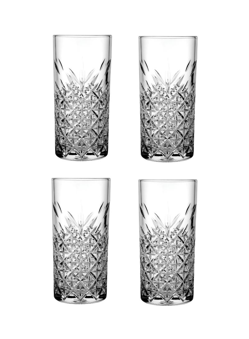 Pasabahce Timeless GT Tumbler Set – 450ml, 4-Piece | Premium Glass Tumblers for Everyday & Special Use 