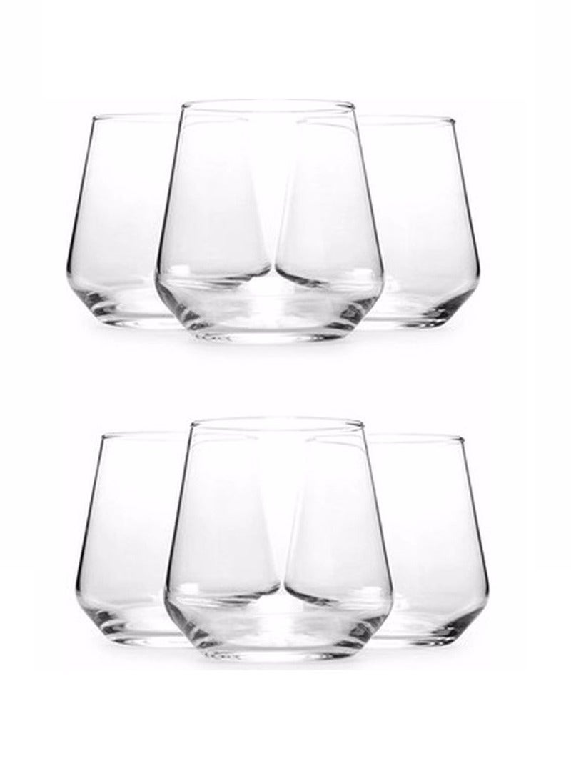 باساباتشي كوب أليغرا 345 مل - مجموعة أكواب زجاجية أنيقة مكونة من 3 قطع - Image 1