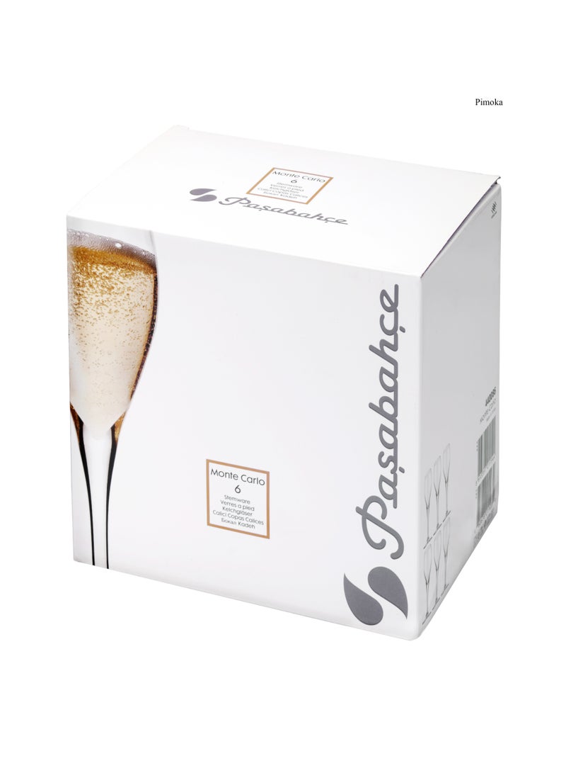 Pasabahce MONTE CARLO Stemware Set – 131ml, 6-Piece, Elegant Wine & Champagne Glasses - Image 2