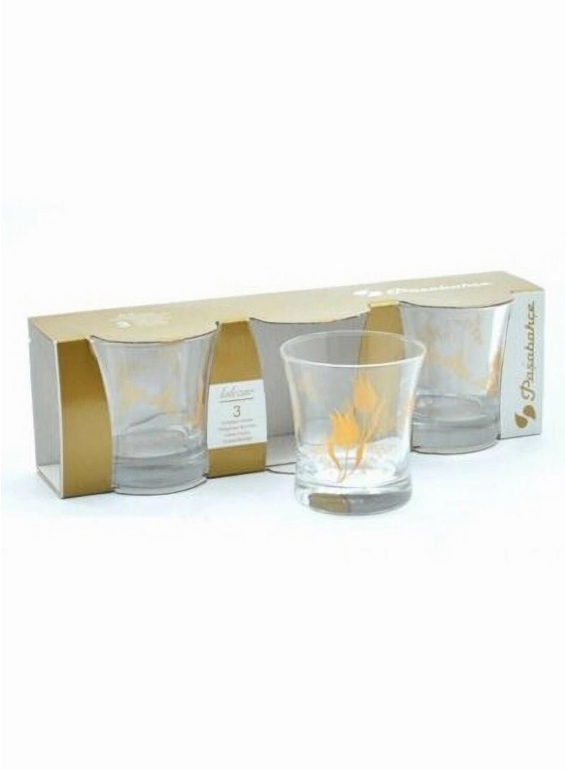 باساباتشي Lalezar Tumbler Set – 240cc – 3-Piece Elegant Glassware
