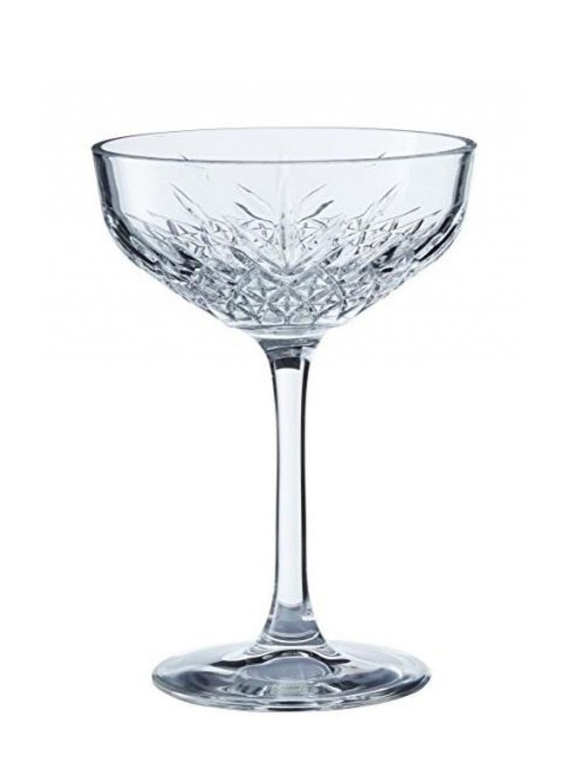 Pasabahce TIMELESS Coupe Glass Set – 255ml, 4-Piece, Classic Cocktail & Champagne Glasses 