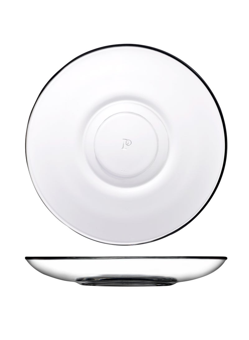 باساباتشي طقم أطباق الشاي - 120 مم - طقم أطباق زجاجية أنيقة مكونة من 6 قطع - Image 1