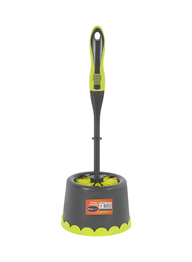 رويال فورد Royalford Toilet Brush with Holder- RF11189GR Compact and Light-Weight Toilet Brush Perfect for Cleaning Indian and Western Style Toilets Multicolor  - Image 1