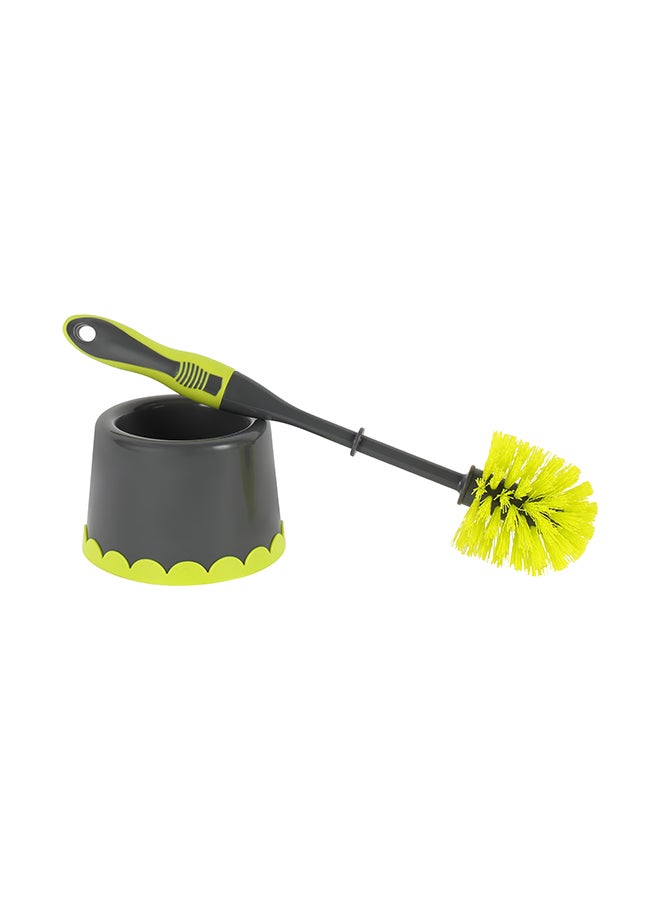 رويال فورد Royalford Toilet Brush with Holder- RF11189GR Compact and Light-Weight Toilet Brush Perfect for Cleaning Indian and Western Style Toilets Multicolor  - Image 3