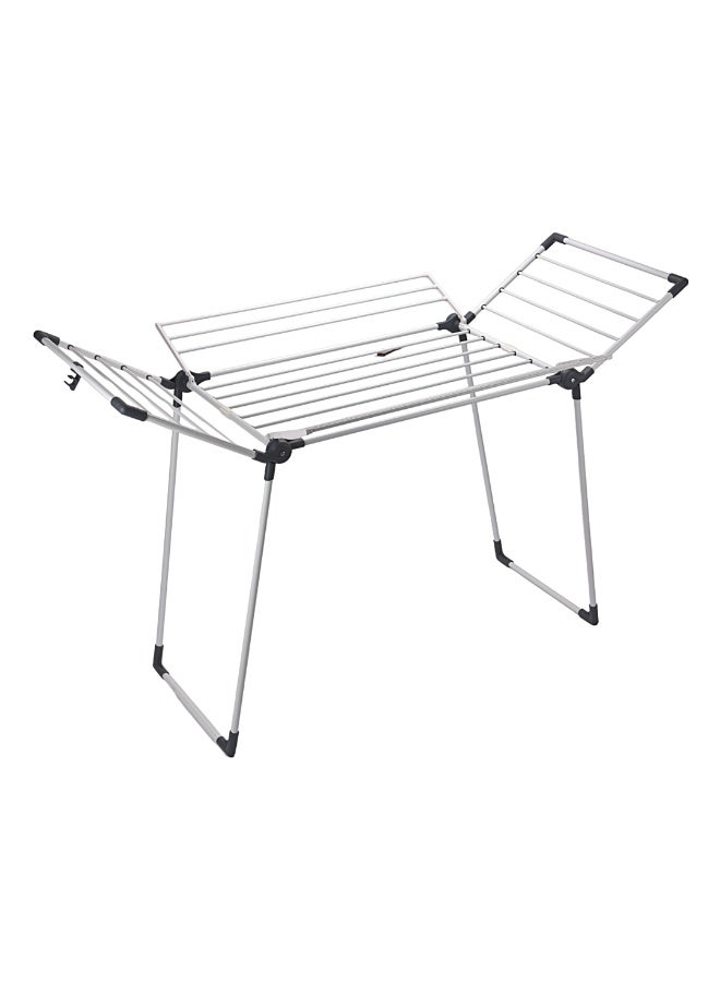 Royalford Cloth Dryer- RF12186/ with Side Wings, Rustproof Carbon Steel Metal Wire and Frame/ Foldable, Sturdy, Sleek, Compact and Heavy Storage/ Durable Construction, 20 M Drying Space, Perfect for Home, Apartments, Hostels, Etc. / White and Grey White/Grey - Image 1
