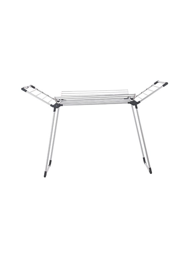 Royalford Cloth Dryer- RF12186/ with Side Wings, Rustproof Carbon Steel Metal Wire and Frame/ Foldable, Sturdy, Sleek, Compact and Heavy Storage/ Durable Construction, 20 M Drying Space, Perfect for Home, Apartments, Hostels, Etc. / White and Grey White/Grey - Image 2