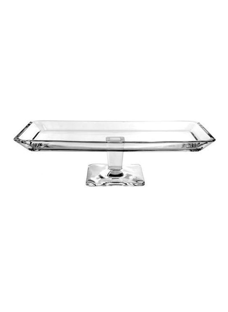 باساباتشي GRACE Crystalline Glass Service Plate – 80.5x298x140mm | Elegant Multi-Purpose Glass Tray (Gift Boxed) 
